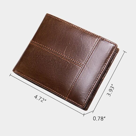 RFID BLOCKING Men's Bifold Leather Card Holder Wallet Convenient Purse w… - Picture 10 of 11